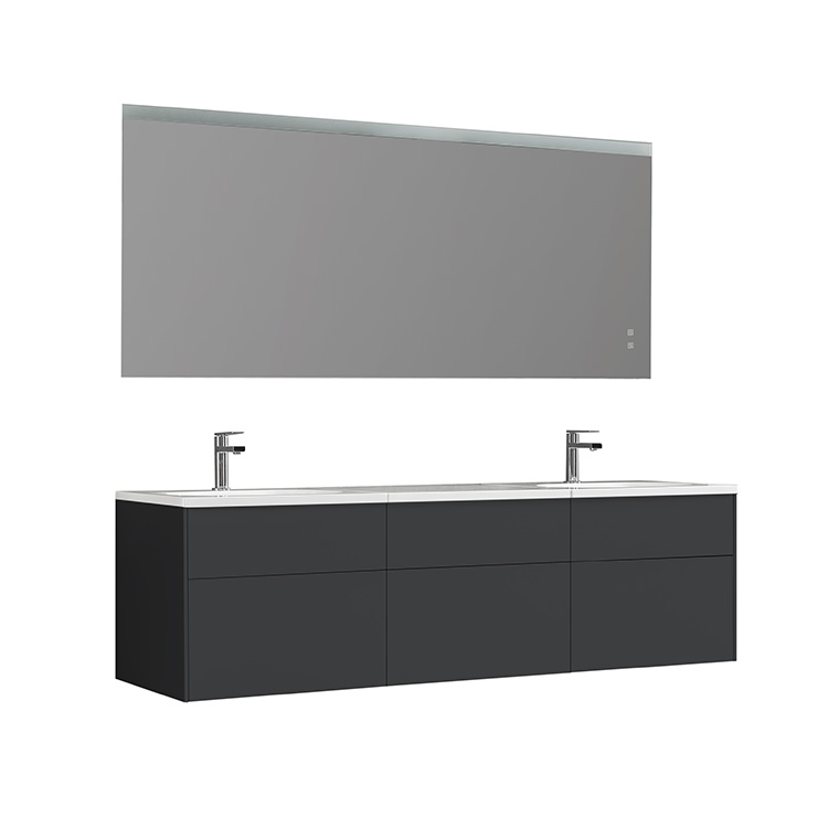 StoneArt Bathroom furniture set Venice VE-1800-I dark gray 180x52