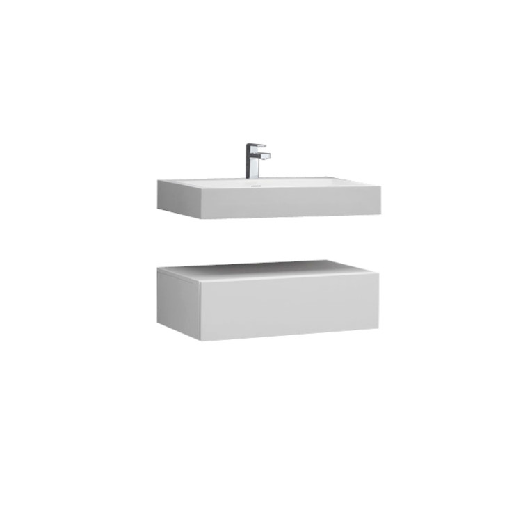 StoneArt Bathroom furniture LP4508 white 80x48cm glossy
