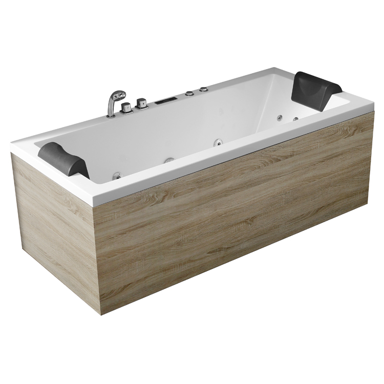 AWT massage bathtub GE108-2E with wood-skirt ,170x80, left versi