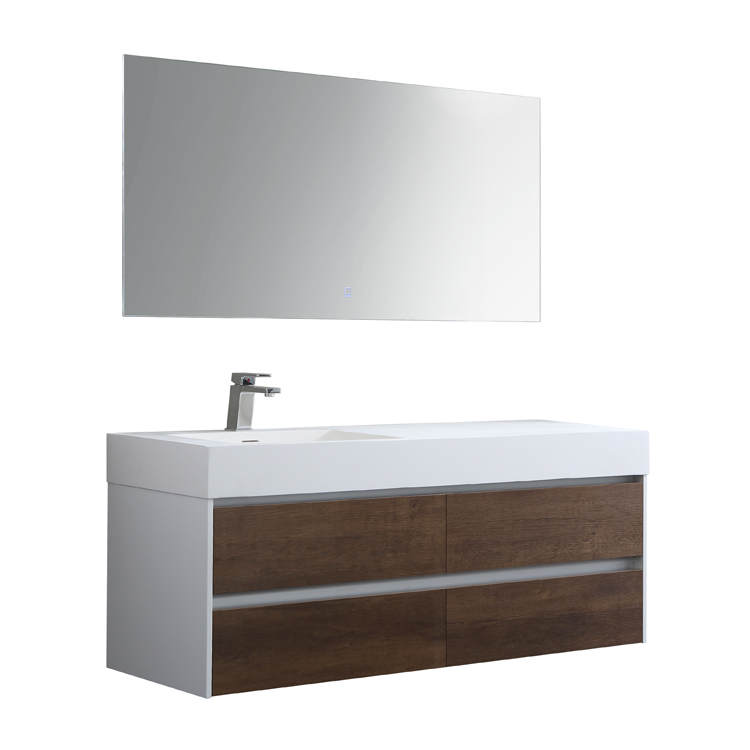 StoneArt Bathroom furniture set Milan ML-1400 dark oak 140x48 left