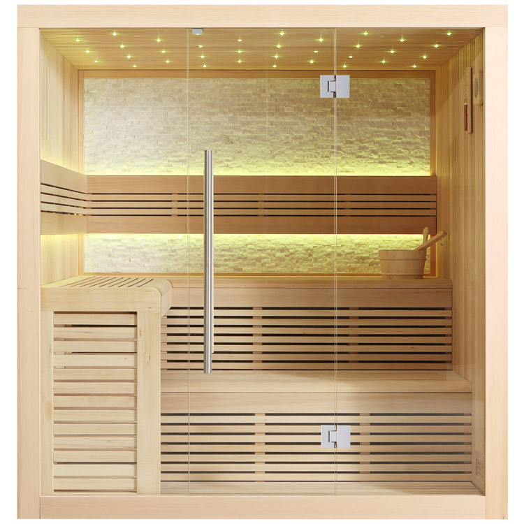 AWT sauna 1102B with white stone, hemlock, 20x170cm