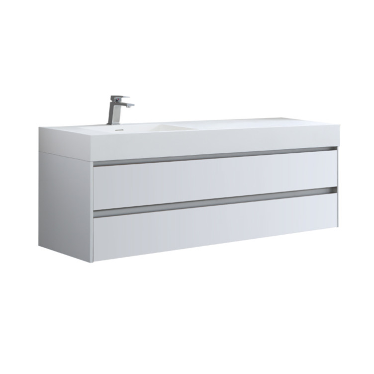 StoneArt Bathroom furniture Milan ML-1600 white gloss 160x48 left