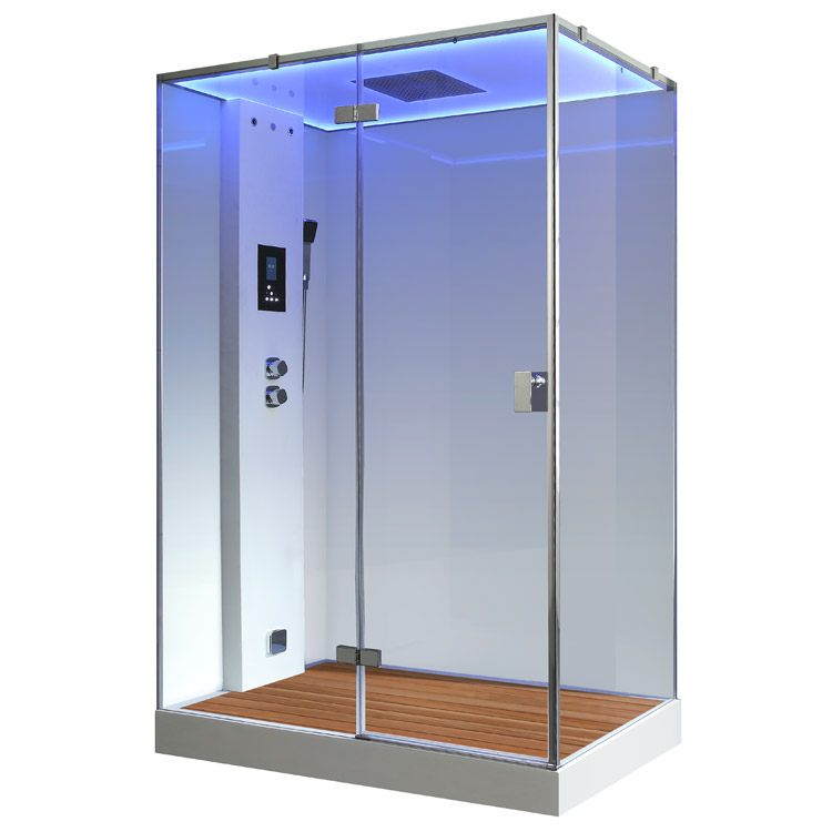 AWT Steam shower LD211F15 with shower tray white 150x90 left