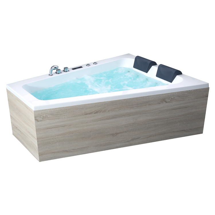 AWT massage bathtub GE104E with wood-skirt ,170x130, left versio