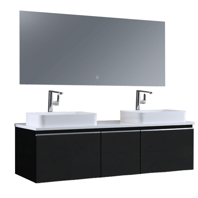 StoneArt Bathroom furniture set Milano ME-1600pro-5 dark gray 160x45