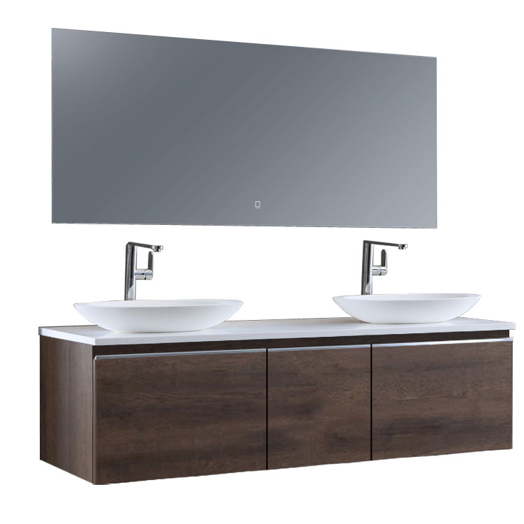 StoneArt Bathroom furniture set Milano ME-1600pro-3 dark oak 160x45
