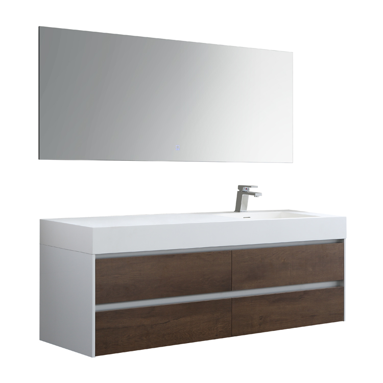 StoneArt Bathroom furniture set Milan ML-1600 dark oak 160x48 right
