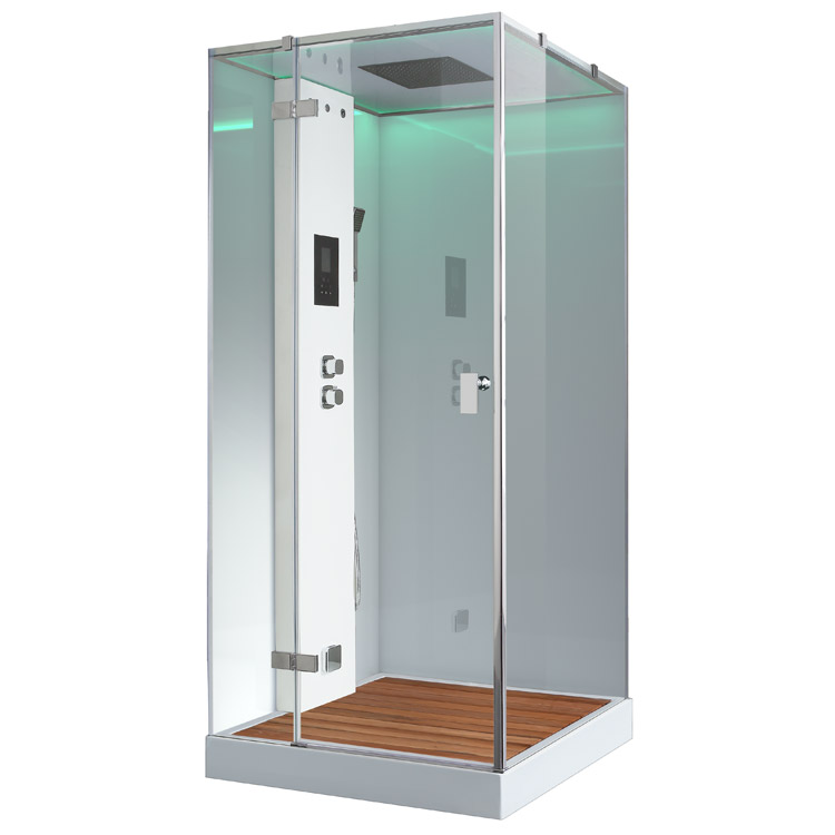 AWT Steam shower LD206F15 with shower tray white 100x100 left