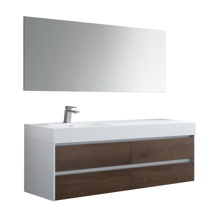 StoneArt Bathroom furniture set Milan ML-1600 dark oak 160x48 left