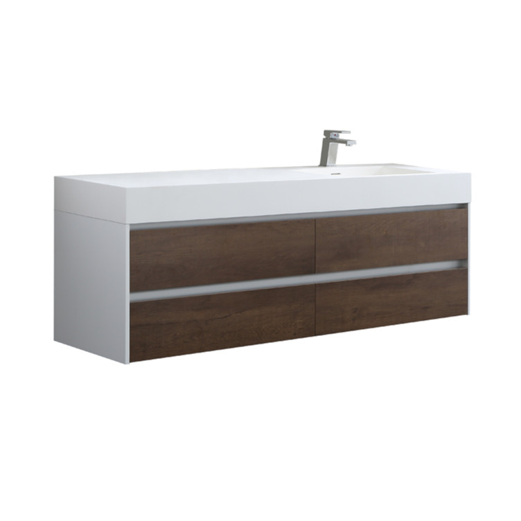 StoneArt Bathroom furniture Milan ML-1600 dark oak 160x48 right