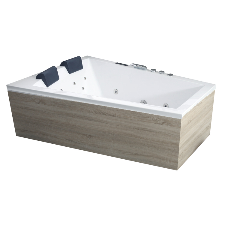 AWT massage bathtub GE105TSL with wood-skirt ,180x130, right ver