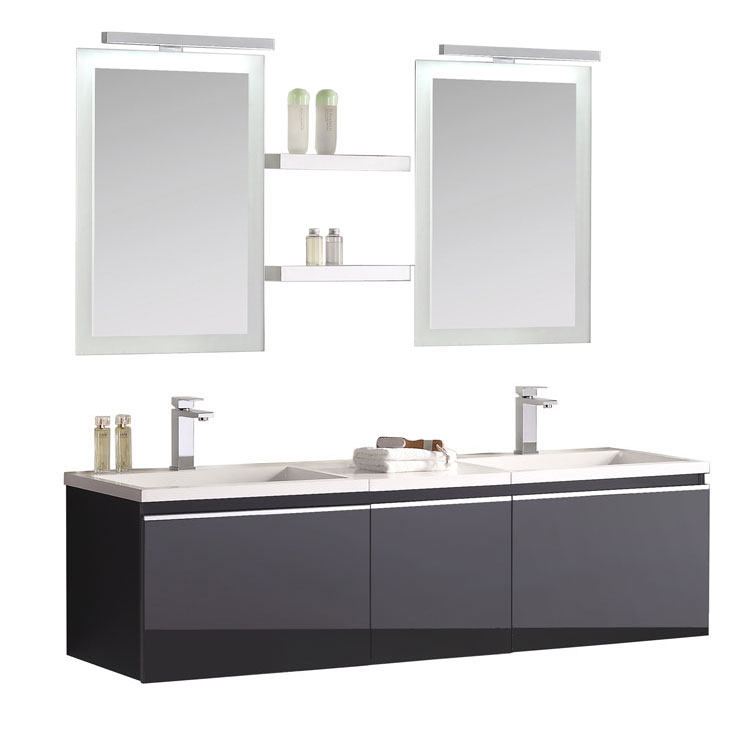StoneArt Bathroom furniture set Milano ME-1600 dark gray 160x45