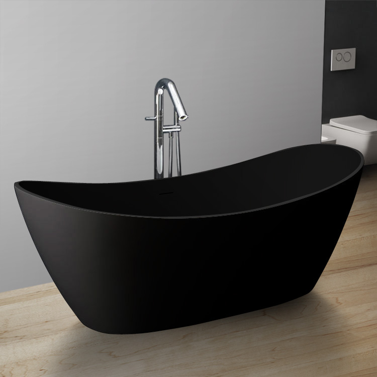 StoneArt bathtub free standing BS-526 , black,185x79, matt