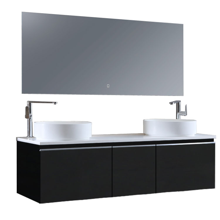 StoneArt Bathroom furniture set Milano ME-1600pro-6 dark gray 160x45