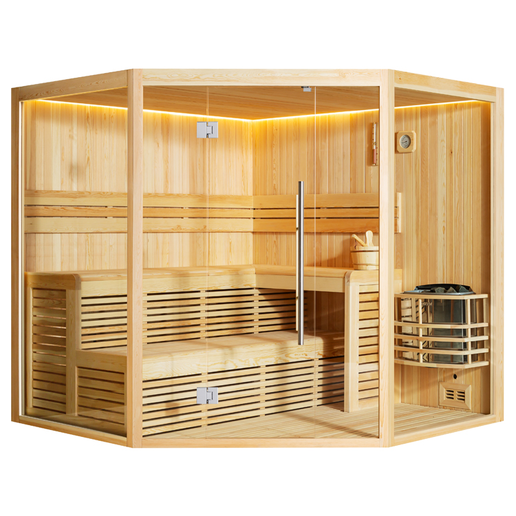 AWT sauna 1806A , pine,220x220,ohne saunaofen