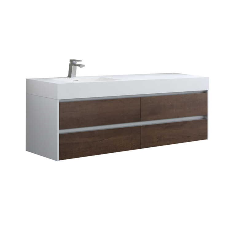 StoneArt Bathroom furniture Milan ML-1600 dark oak 160x48 left
