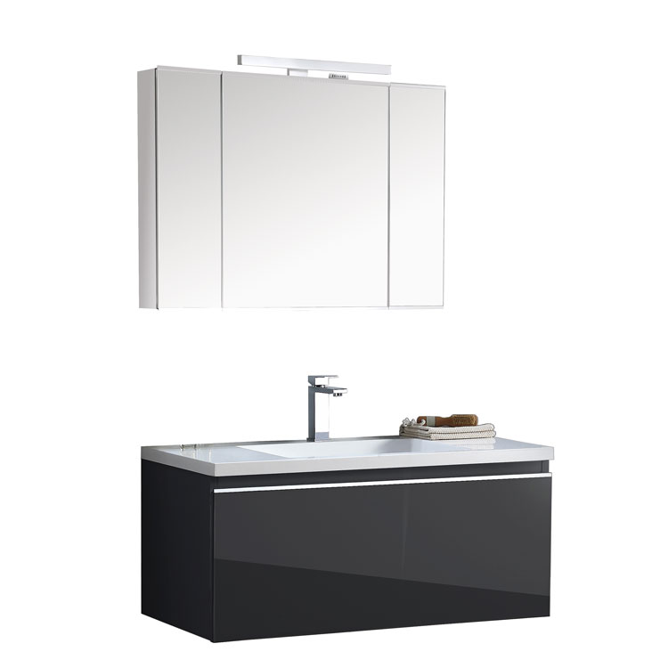 StoneArt Bathroom furniture set Milano ME-1000-1 dark gray 100x45