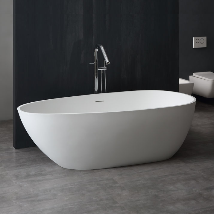 StoneArt bathtub free standing BS-505 , white,171x85cm, glossy