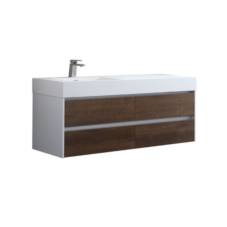 StoneArt Bathroom furniture Milan ML-1400 dark oak 140x48 left