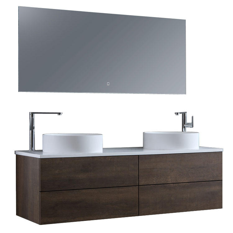 StoneArt Bathroom furniture set Brugge BU-1601pro-6 dark oak 160x50