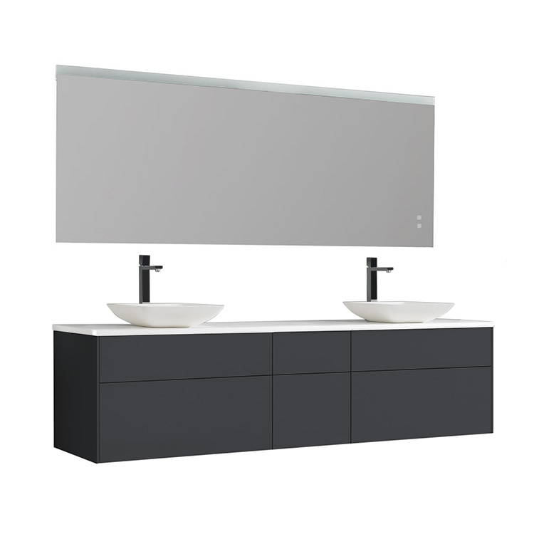 StoneArt Bathroom furniture set Venice VE-2000pro-2 dark gray 200x52