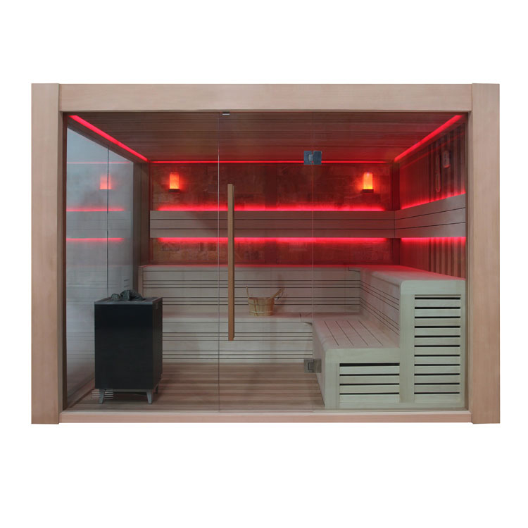 AWT Sauna B1416B red cedar 250x250 12kW EOS BiO-Cubo