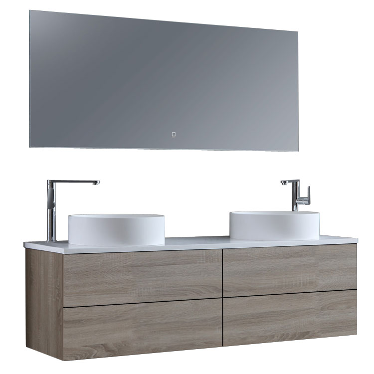 StoneArt Bathroom furniture set Brugge BU-1601pro-6 light oak 160x50