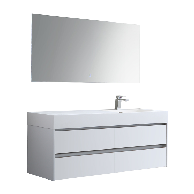 StoneArt Bathroom furniture set Milan ML-1400 white gloss 140x48 righ