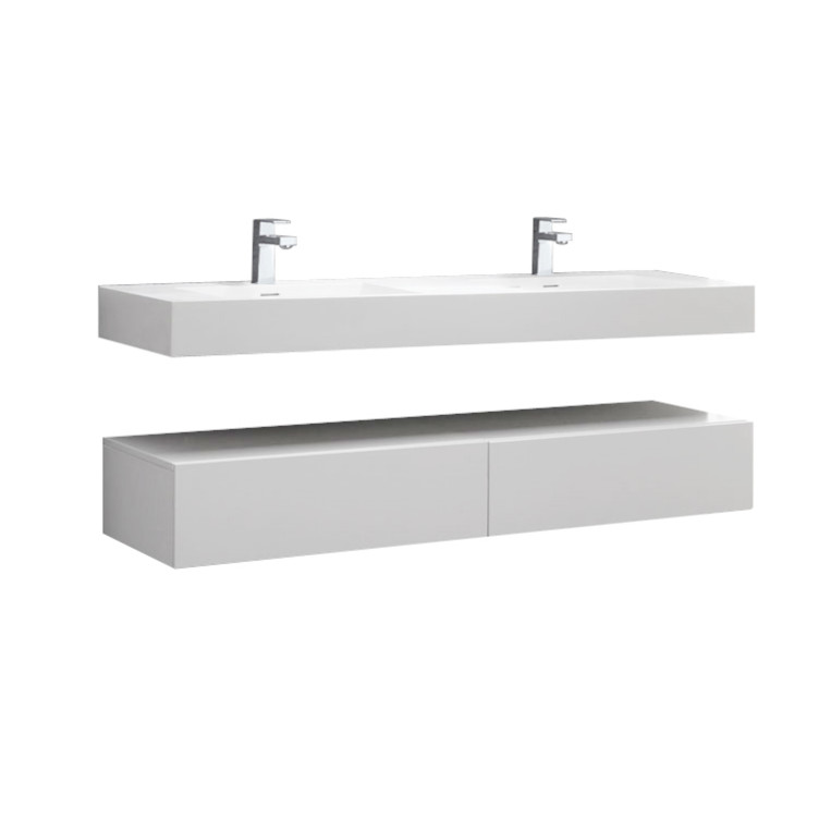 StoneArt Bathroom furniture LP4516 white 160x48cm matt