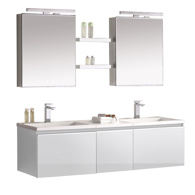 StoneArt Bathroom furniture set Milano ME-1600-1 white 160x45