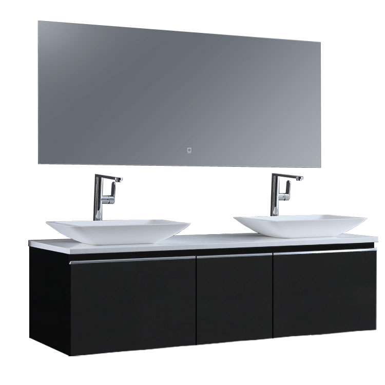 StoneArt Bathroom furniture set Milano ME-1600pro-1 dark gray 160x45