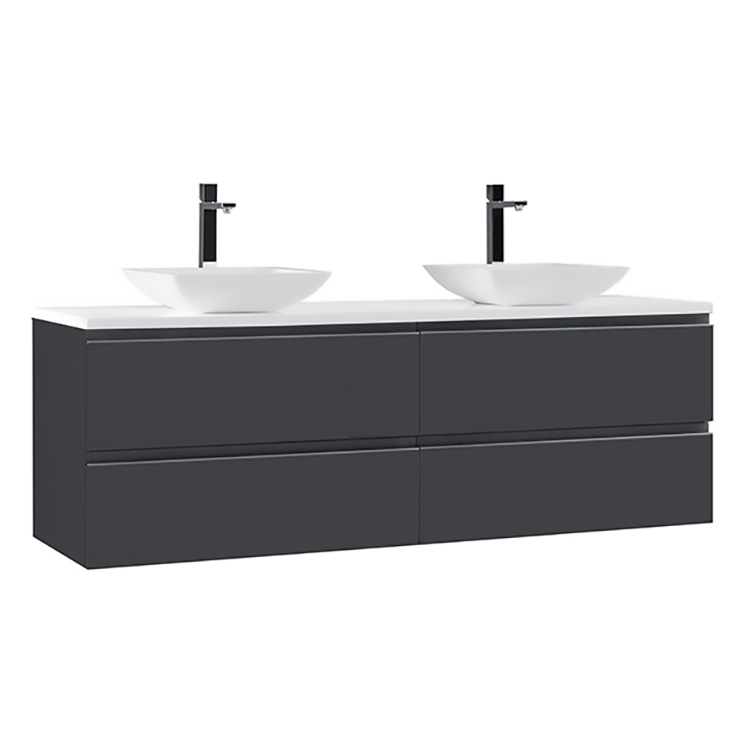 StoneArt Bathroom furniture Monte Carlo MC-1600pro-2 dark gray 160x52