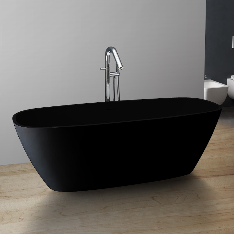 StoneArt Bathtub freestanding BS-528 black 175x75 mat