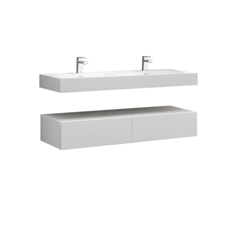 StoneArt Bathroom furniture LP4514 white 140x48cm glossy