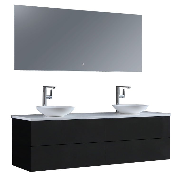 StoneArt Bathroom furniture set Brugge BU-1601pro-4 dark gray 160x50