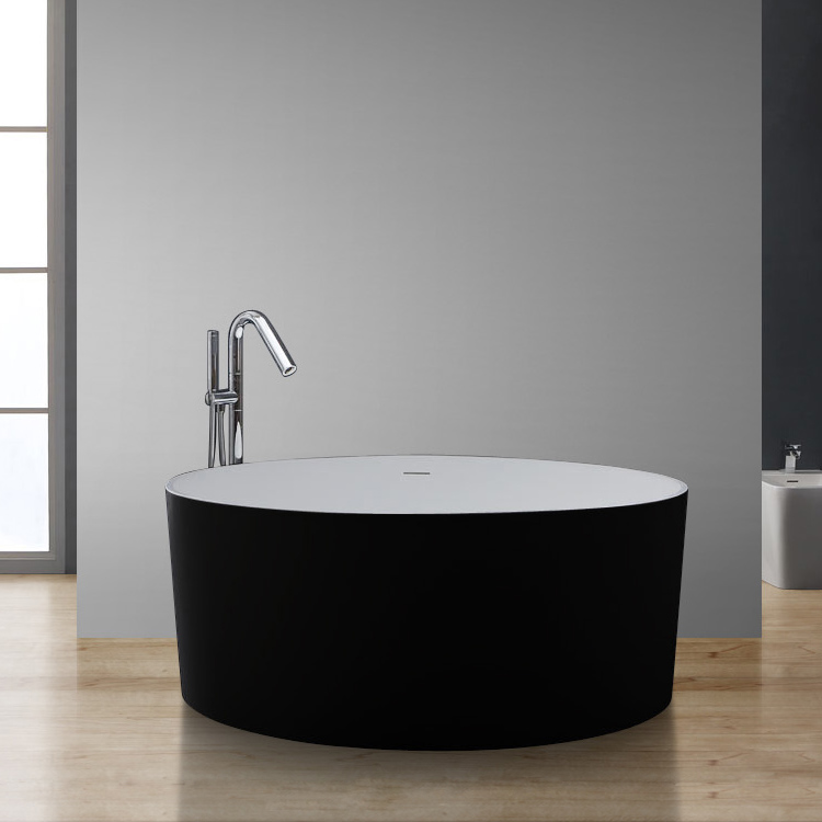 StoneArt bathtub free standing BS-507 , black-white,150x150, matt