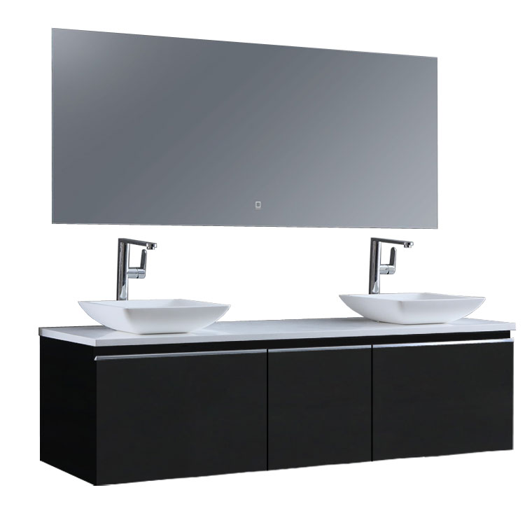 StoneArt Bathroom furniture set Milano ME-1600pro-2 dark gray 160x45