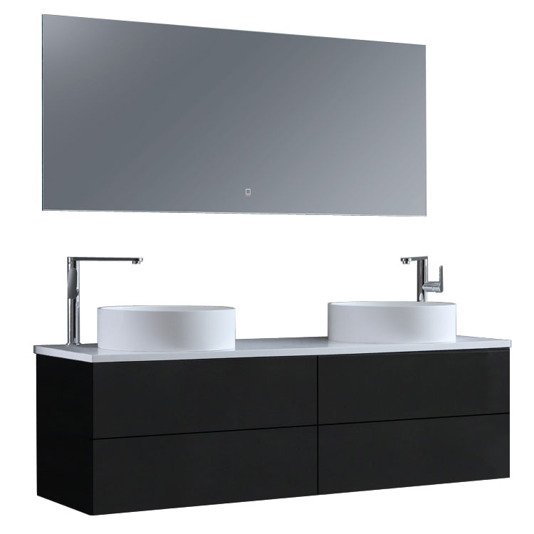 StoneArt Bathroom furniture set Brugge BU-1601pro-6 dark gray 160x50