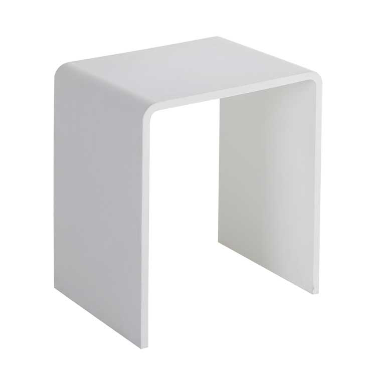 StoneArt seat TQ501 (artifactal stone) , white,40x30cm, matt