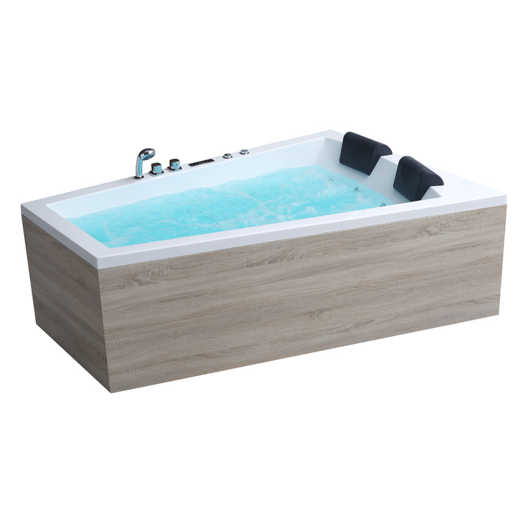AWT massage bathtub GE105E with wood-skirt ,180x130, left versio