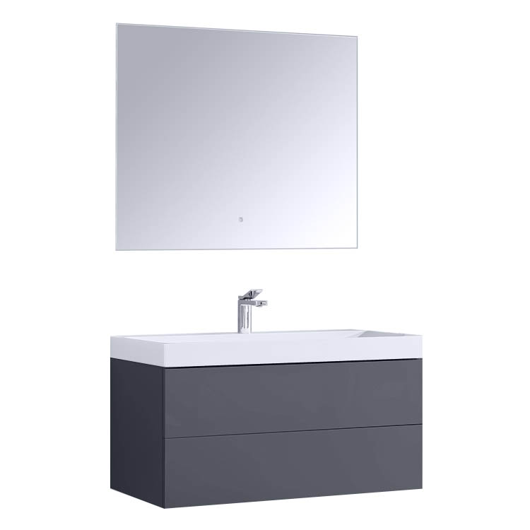 StoneArt Bathroom furniture set Brugge BU-1001 dark gray 100x56