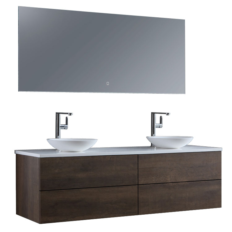 StoneArt Bathroom furniture set Brugge BU-1601pro-4 dark oak 160x50
