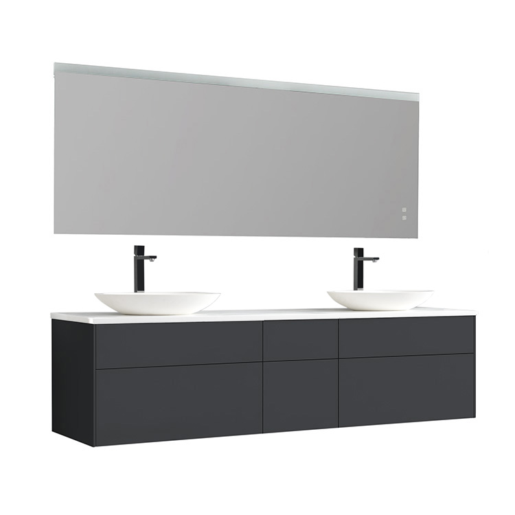 StoneArt Bathroom furniture set Venice VE-2000pro-3 dark gray 200x52