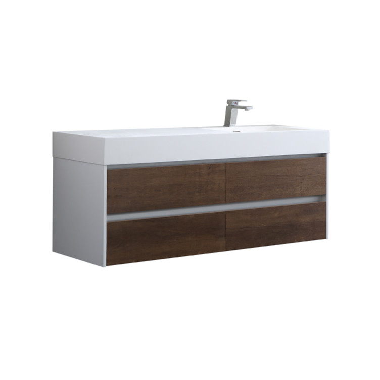 StoneArt Bathroom furniture Milan ML-1400 dark oak 140x48 right
