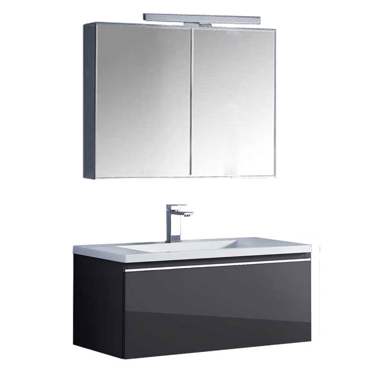 StoneArt Bathroom furniture set Milano ME-0800-1 dark gray 80x45