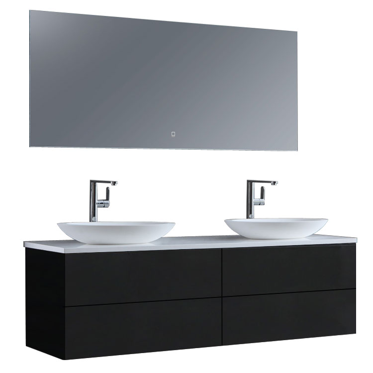 StoneArt Bathroom furniture set Brugge BU-1601pro-3 dark gray 160x50